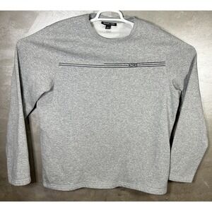 Michael Kors Sweatshirt Men's Size XL Gray Pullover Sweater Graphic Print EUC